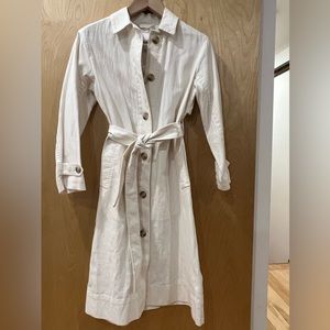 New Madewell linen trench coat.